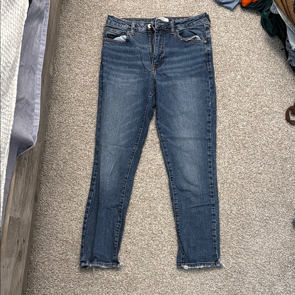 Forever 21 Blue Ankle Cropped Jeans